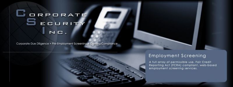 Corporate Security, Inc. — Corporate Due Diligence • Pre ...