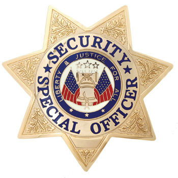 Security Special Officer Gold 7-Point Star Badge Uniforms ...