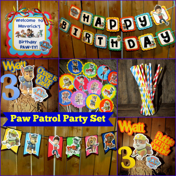 Paw Patrol Birthday Party Package banner by PurpleZebraPaperCo