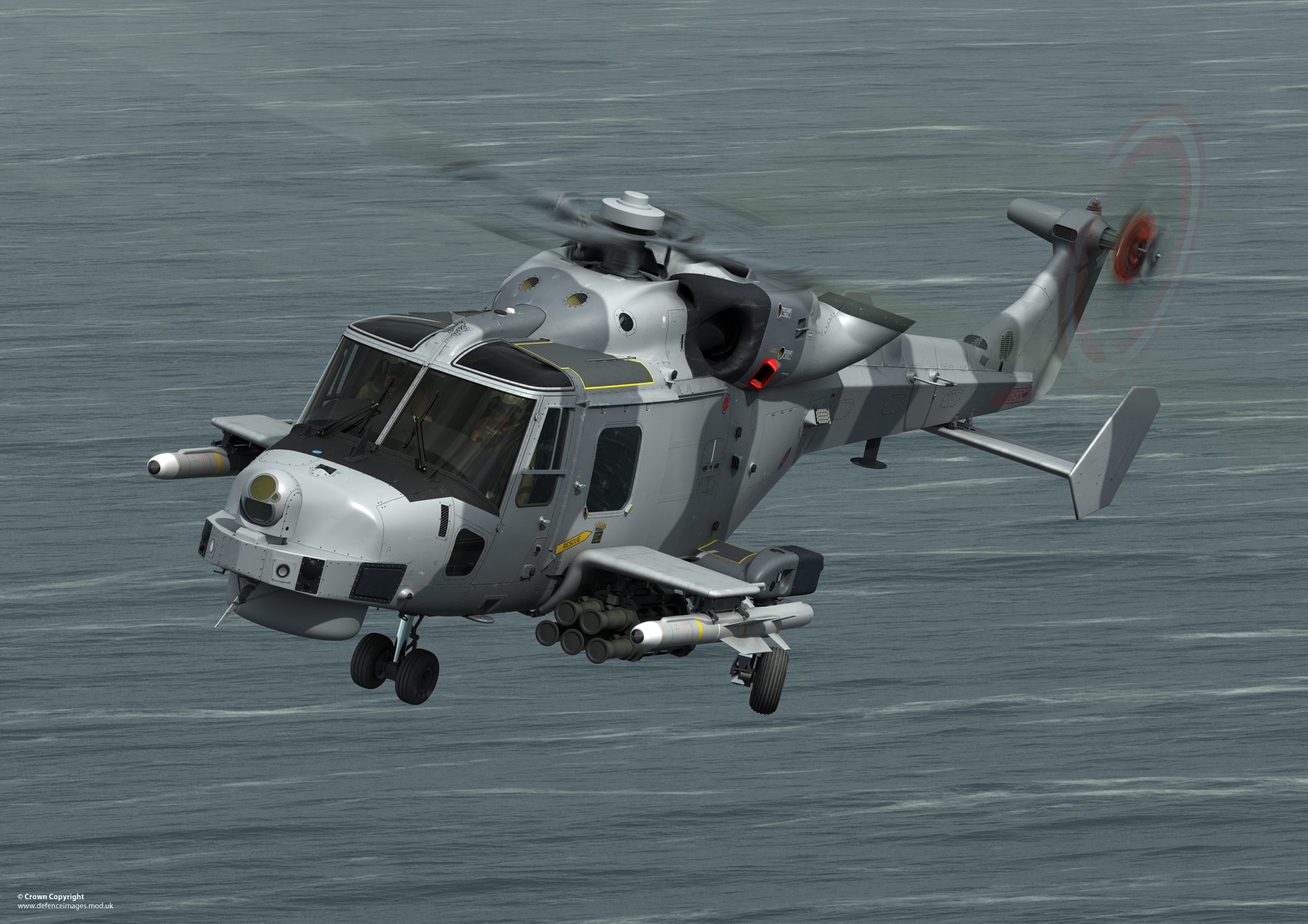 Wildcat Helicopter Carrying FASGW Missiles