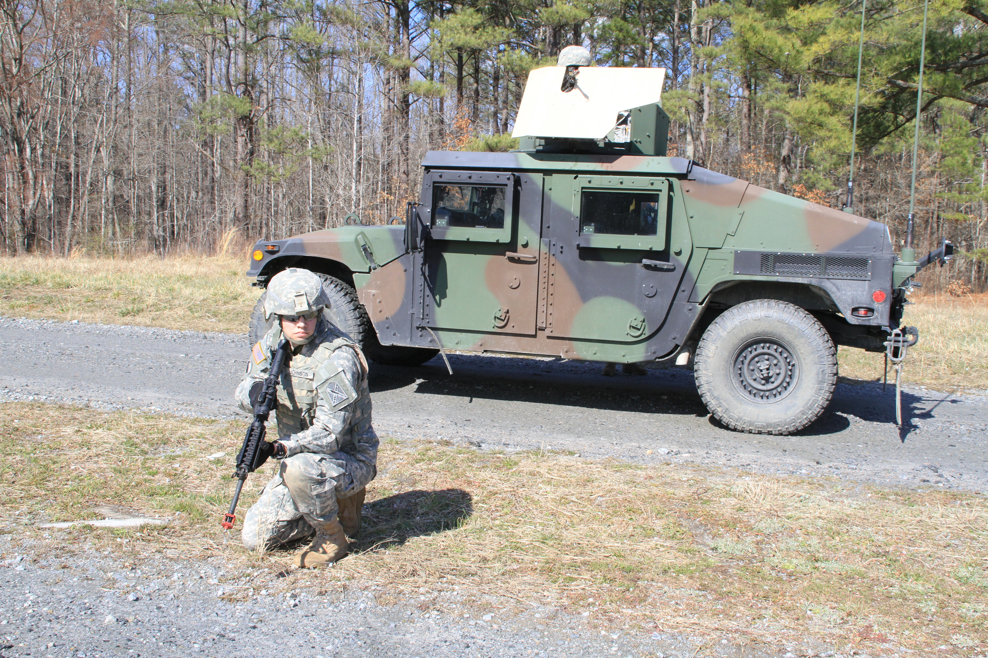 Transportation Soldiers train on IED Defeat Lane at Fort Pickett