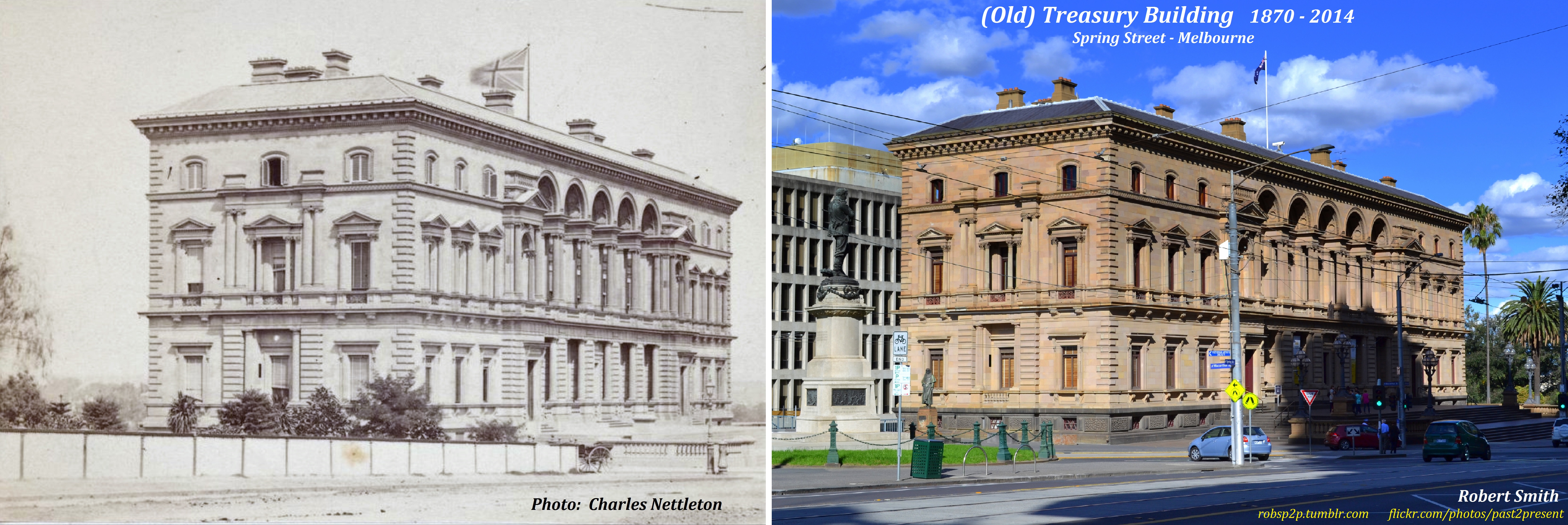 (Old) Treasury Building:  Spring Street - Melbourne 1870 - 2014