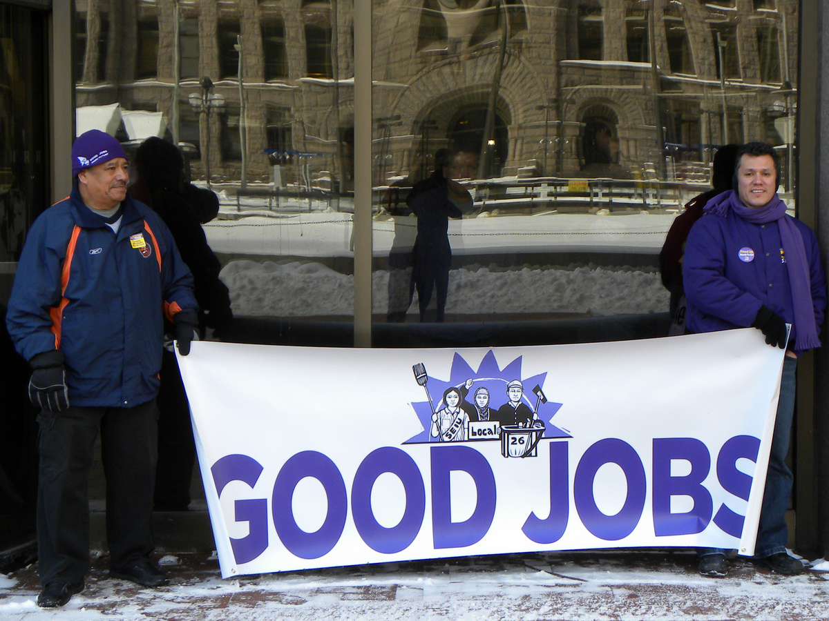 SEIU March for Good Jobs and a Green Future in Minneapolis on February 15, 2010