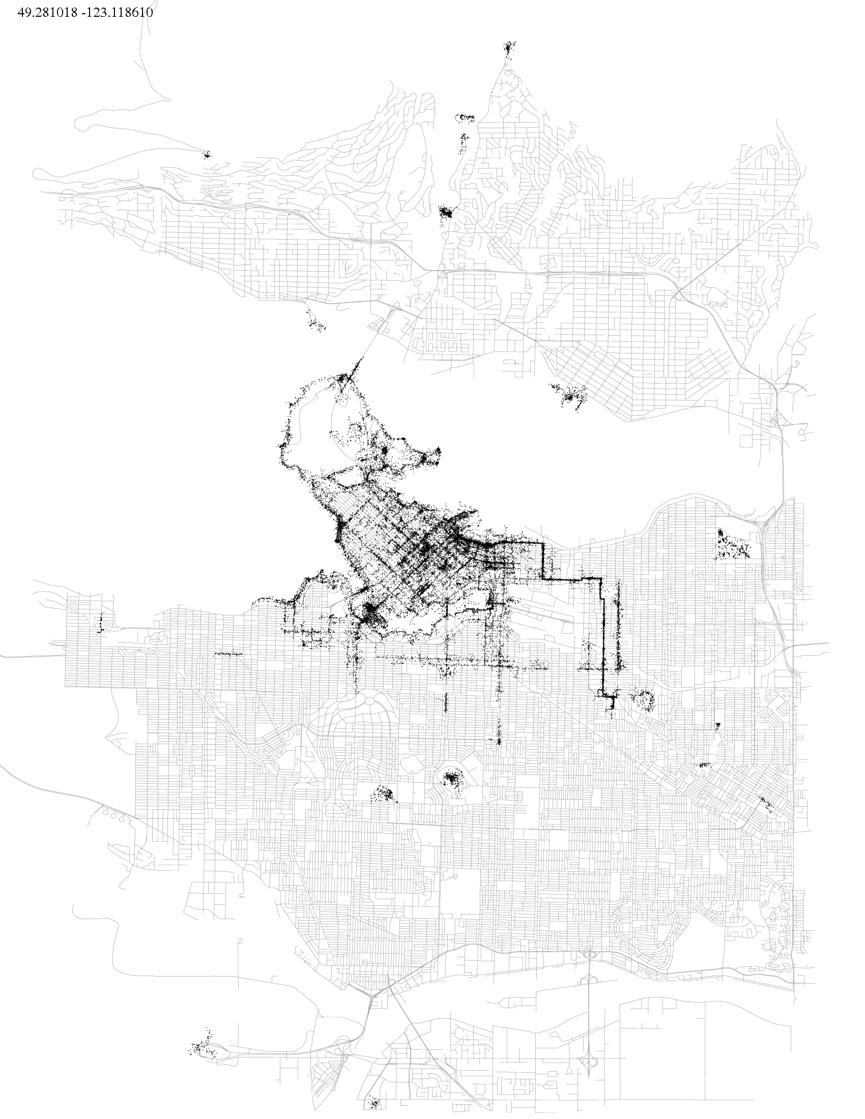 Geotag clusters in Vancouver (2009)