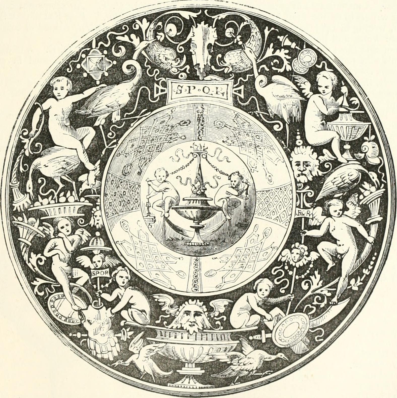 Image from page 144 of "An illustrated dictionary of words used in art and archaeology. Explaining terms frequently used in works on architecture, arms, bronzes, Christian art, colour, costume, decoration, devices, emblems, heraldry, lace, personal orname