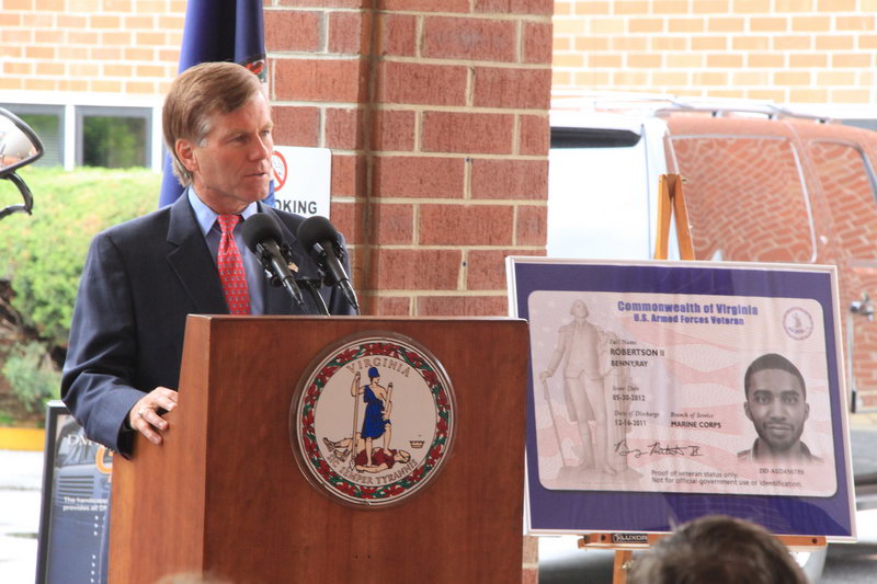 Governor McDonnell announces new Virginia Veterans ID card