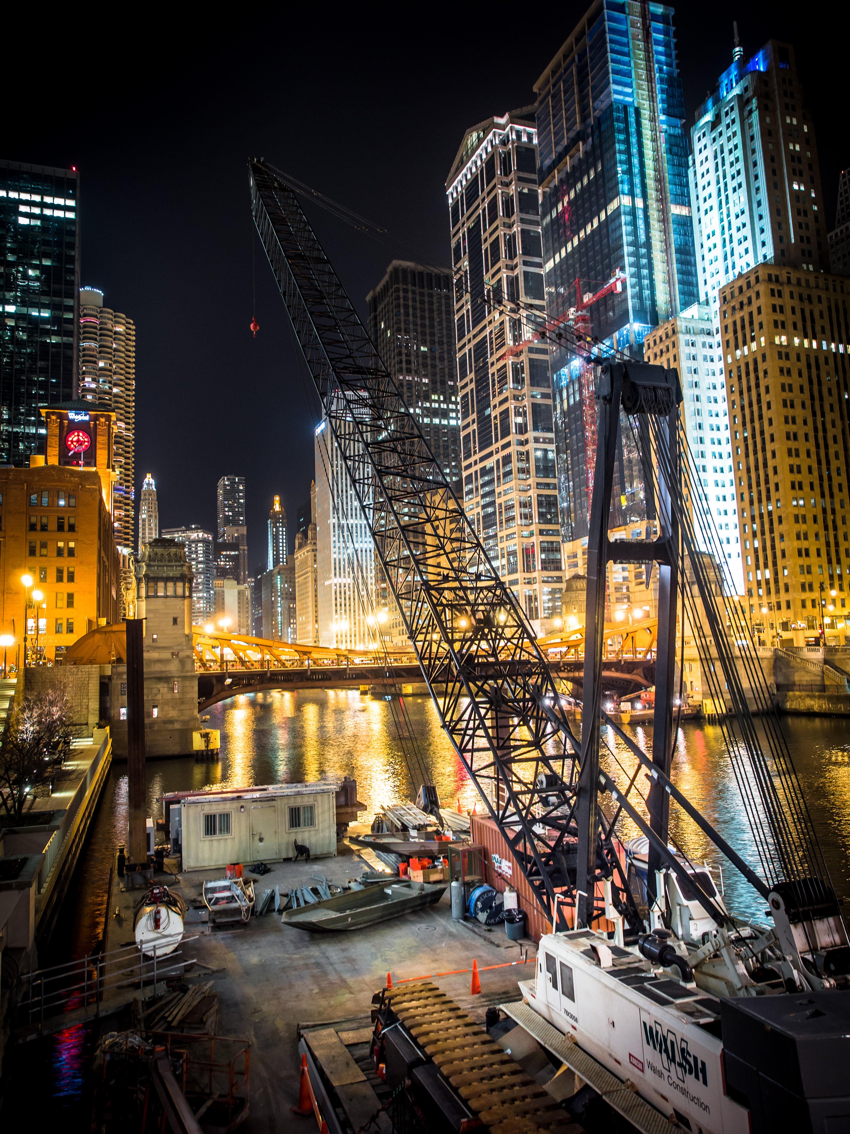 Construction Barge on the Chicago River