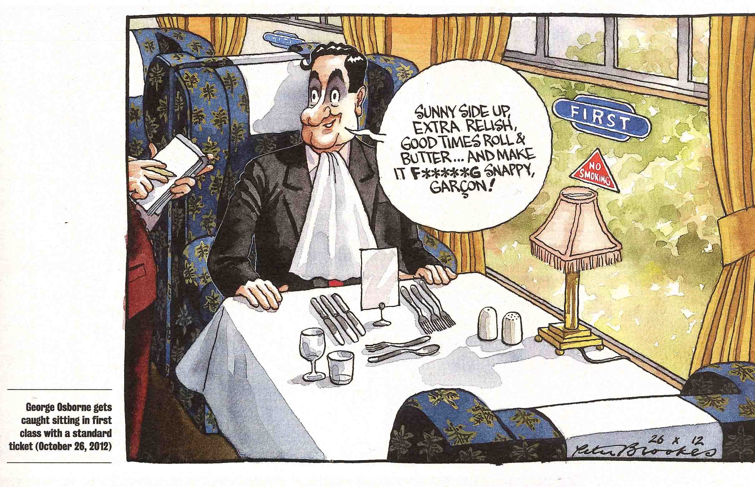 The Fare dodging Chancellor #GeorgeOsborne #VirginTrains #Tory #Conservatives Peter Brookes