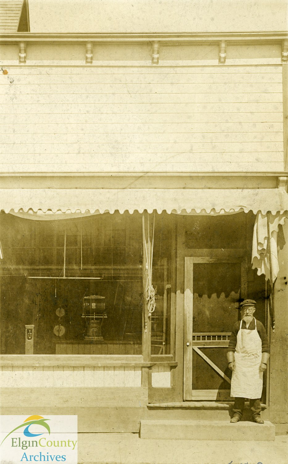 Prebble Butcher Shop, Rodney, ca. 1910