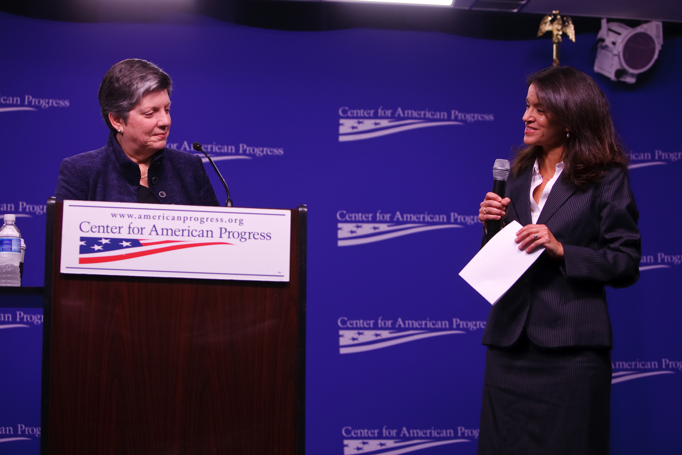 Secretary of the U.S. Department of Homeland Security Janet Napolitano and Angela M. Kelley