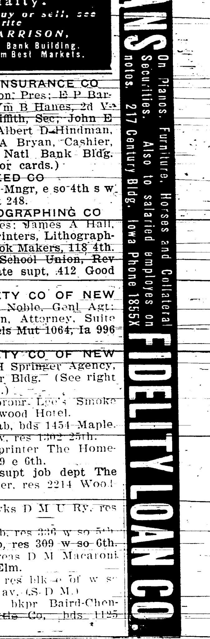 Image from page 116 of "1906 Des Moines and Polk County, Iowa, City Directory" (1906)